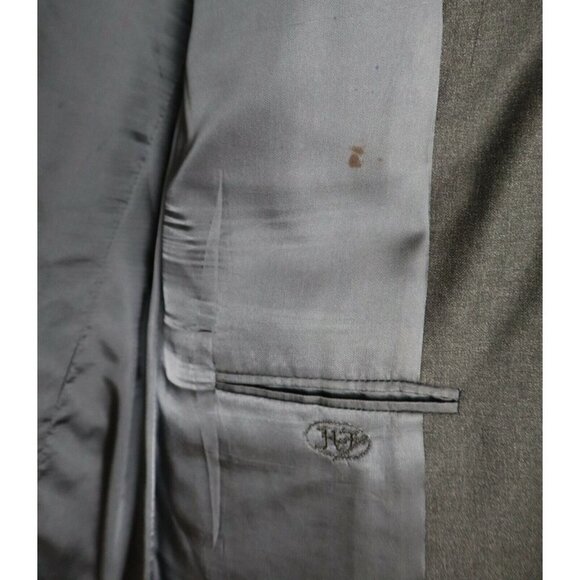 MEN'S DARK GRAY BLAZER JACKET - HICKEY FREEMAN - SIZE 41R - Picture 4 of 5